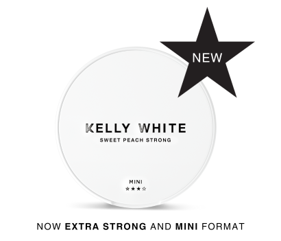 Kelly White Sweet Peach Strong Mini Nicotine Pouches