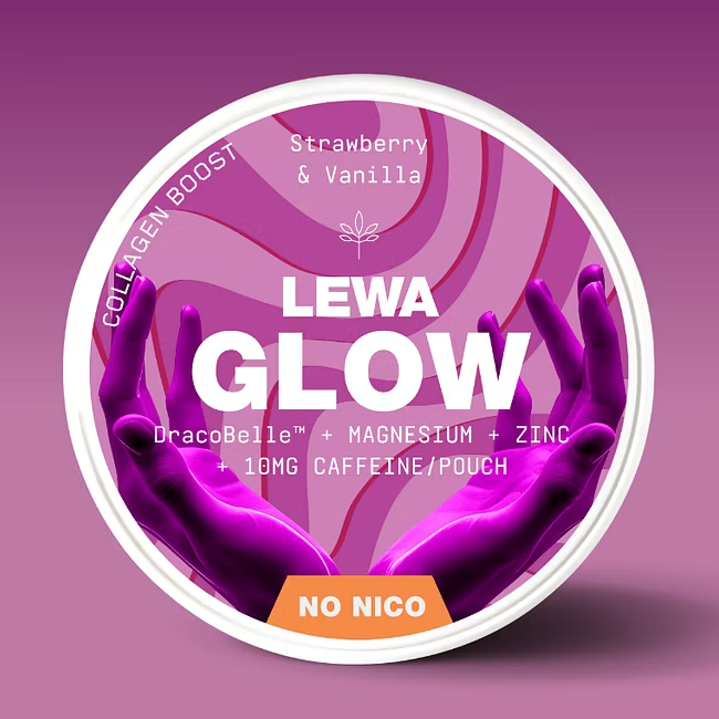LEWA Glow Collagen Boost Strawberry Vanilla Coffein