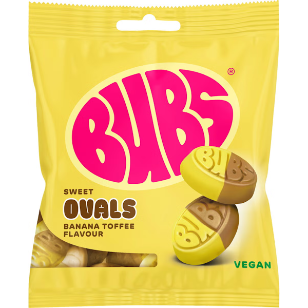 BUBS Banana Toffee Ovals Swedish Candy